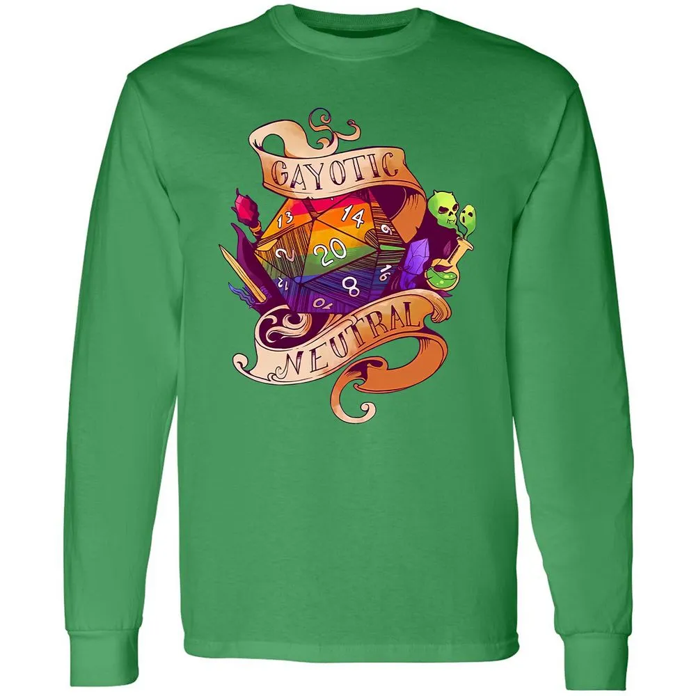 Gayotic Neutral Long Sleeve T-Shirt - Irish Green - 10
