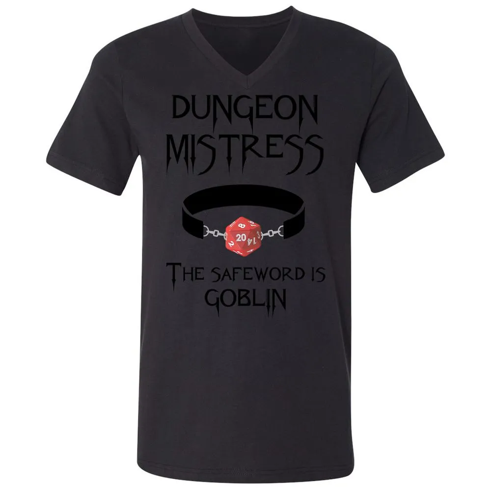 Dungeon Mistress Unisex V-Neck T-Shirt - Black - 16