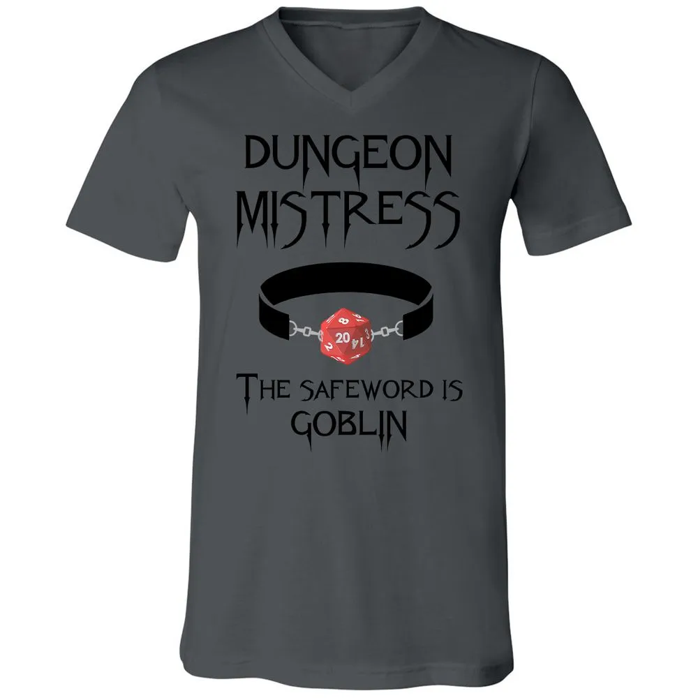 Dungeon Mistress Unisex V-Neck T-Shirt - Asphalt - 12