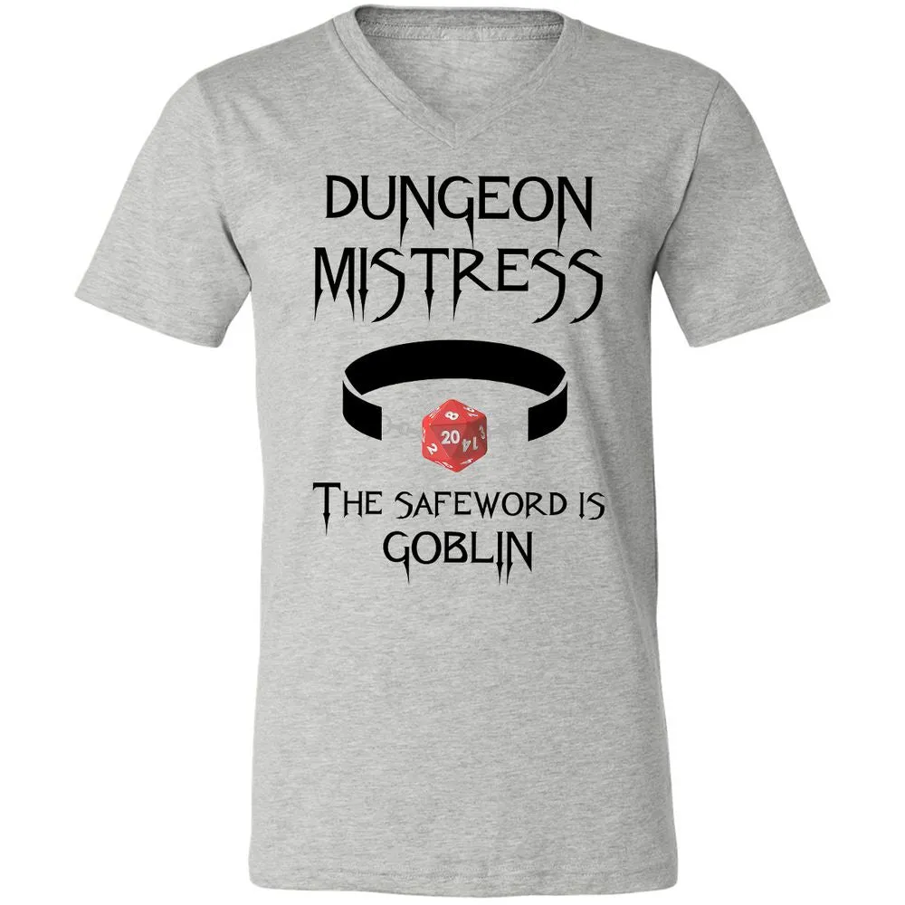 Dungeon Mistress Unisex V-Neck T-Shirt - Athletic Heather - 7
