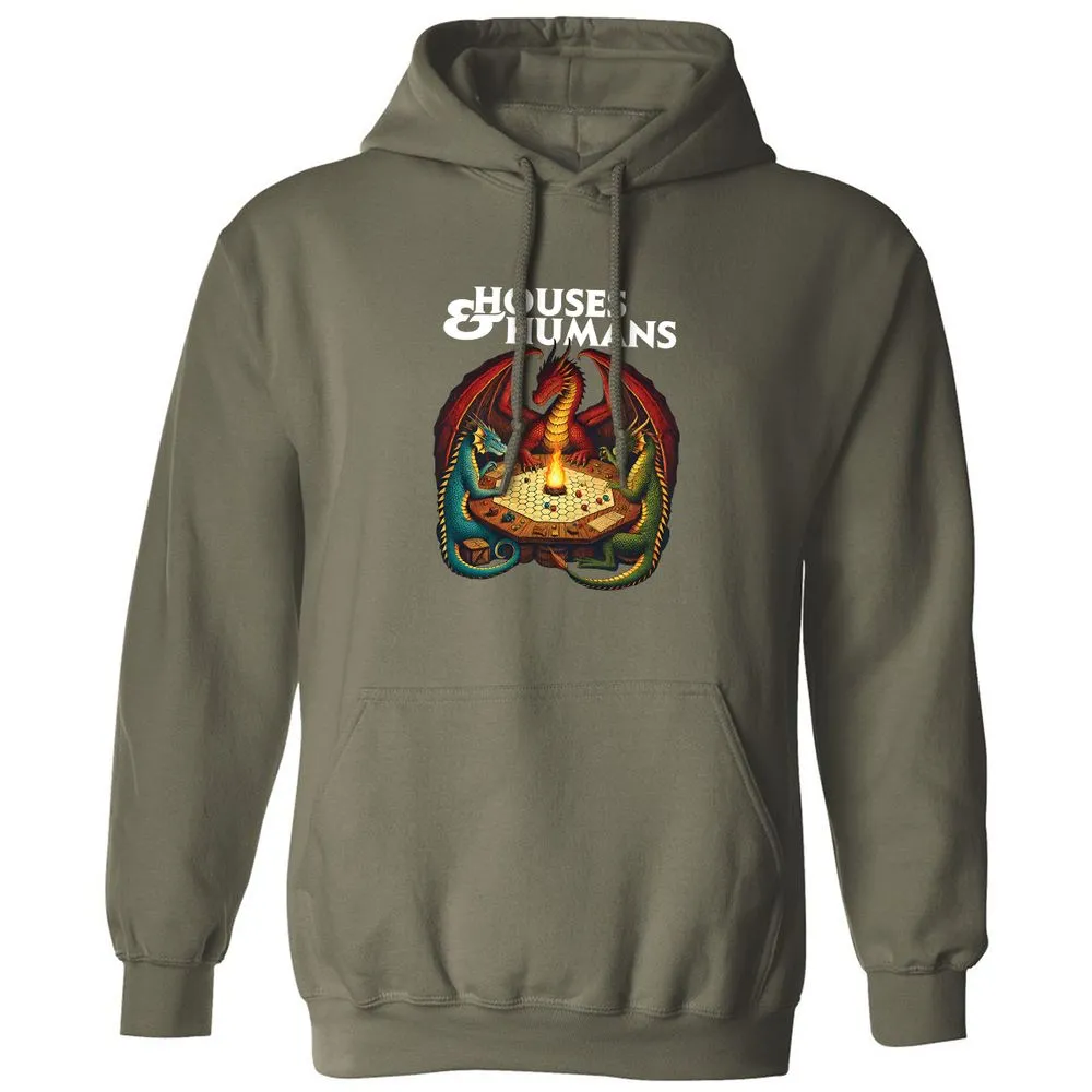 Houses & Humans Classic Unisex Hoodie - Military Green - 4