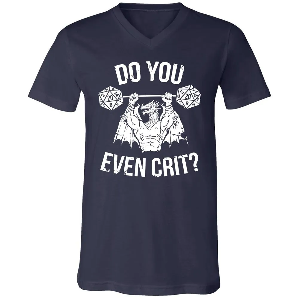 Do You Even Crit Unisex V-Neck T-Shirt - Navy - 2