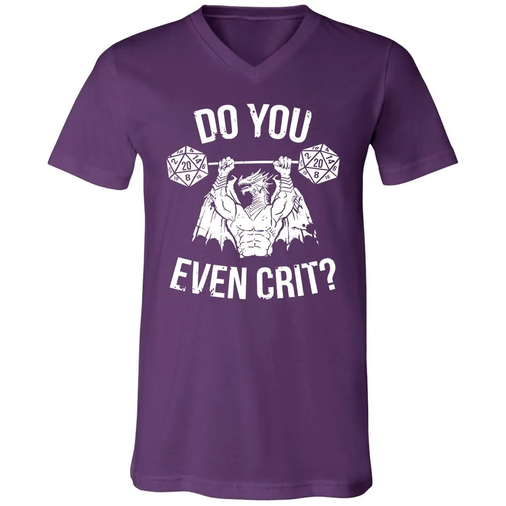 Do You Even Crit Unisex V-Neck T-Shirt - Team Purple - 9