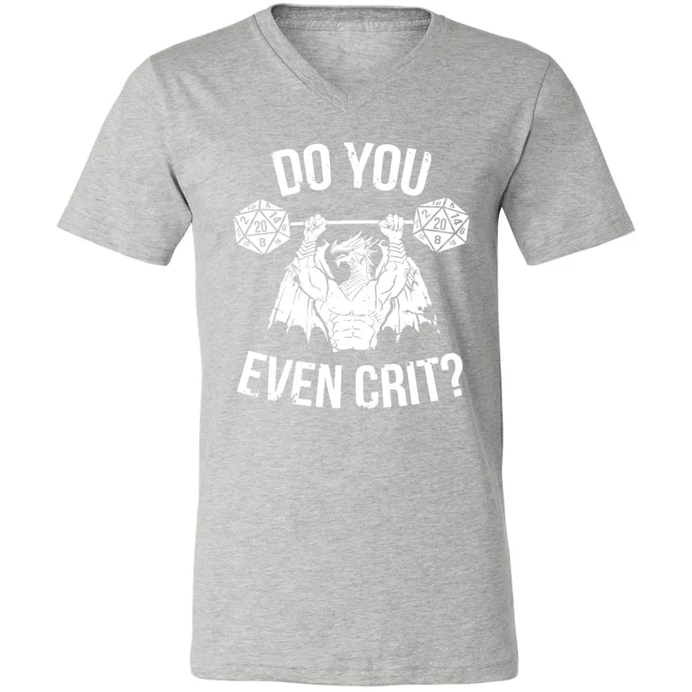 Do You Even Crit Unisex V-Neck T-Shirt - Athletic Heather - 7