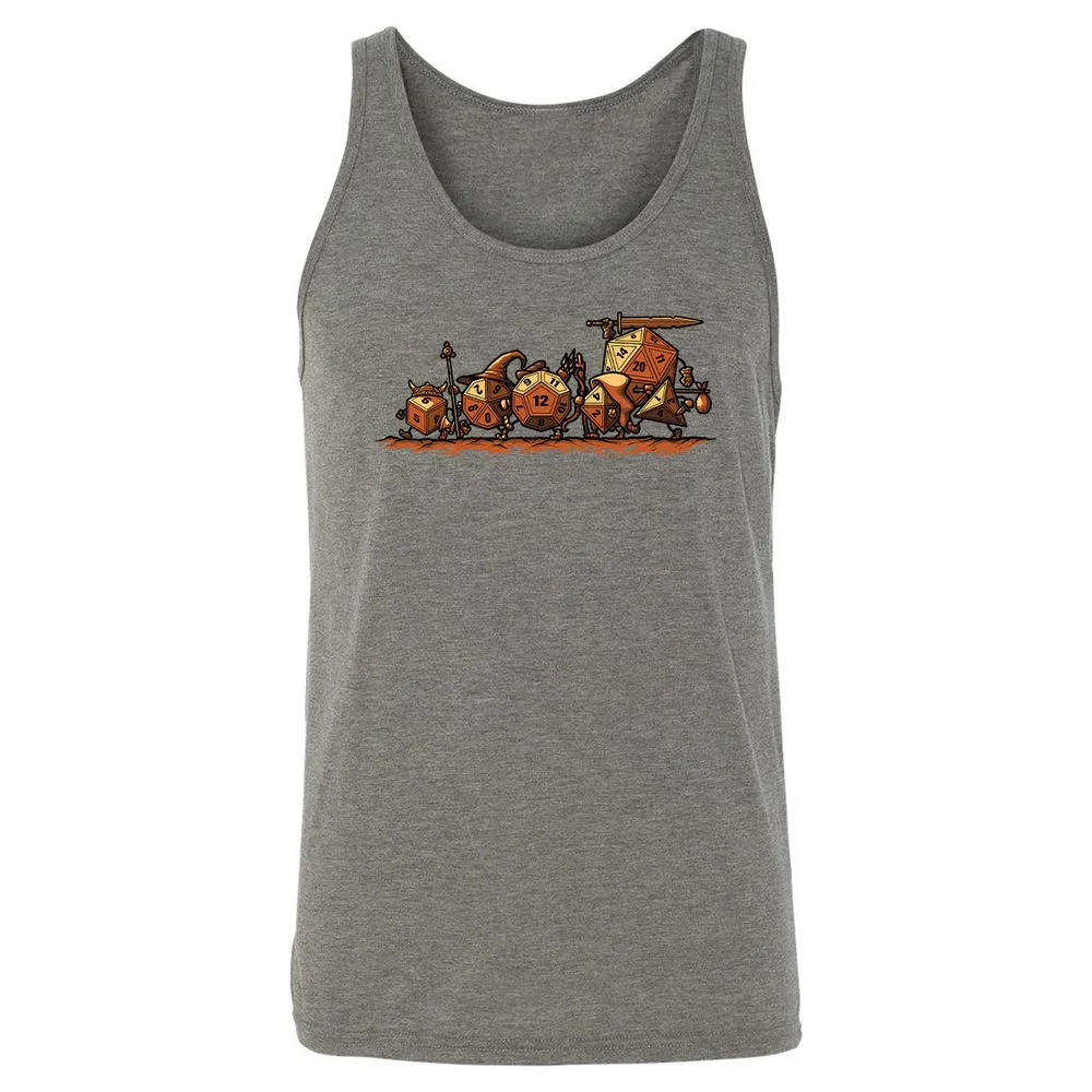 Fellowship Of The Dices Unisex Jersey Tank - Grey Triblend - 2