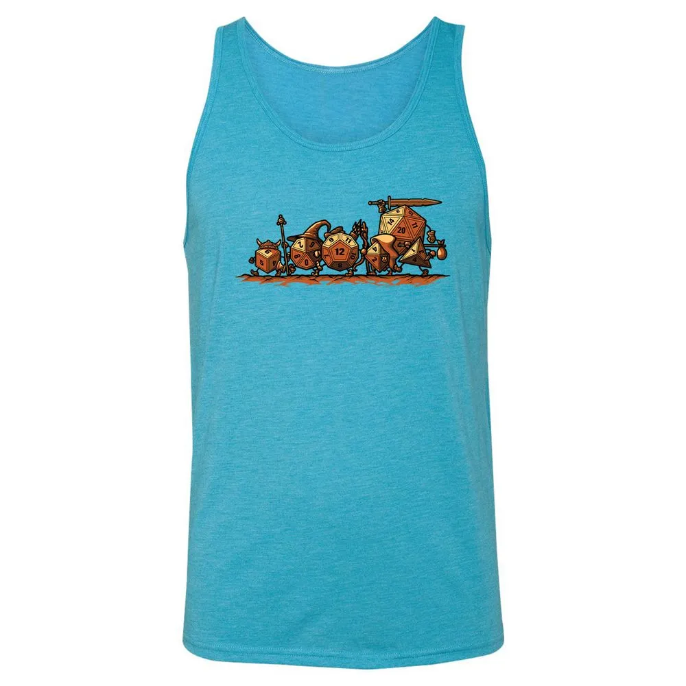 Fellowship Of The Dices Unisex Jersey Tank - Aqua Triblend - 3