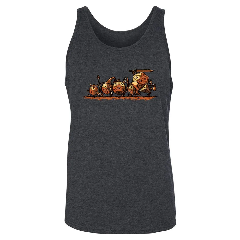 Fellowship Of The Dices Unisex Jersey Tank - Dark Grey Heather - 6
