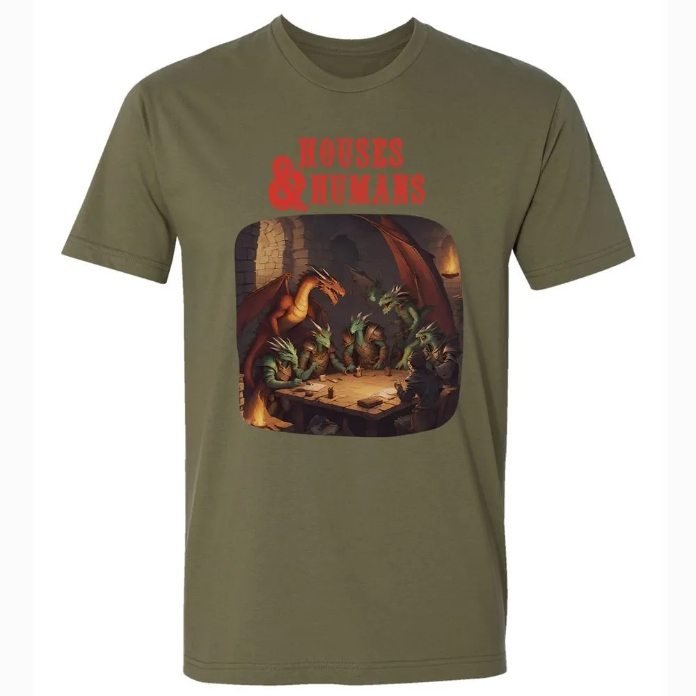 Houses And Humans Premium Unisex T-Shirt - Military Green - 5