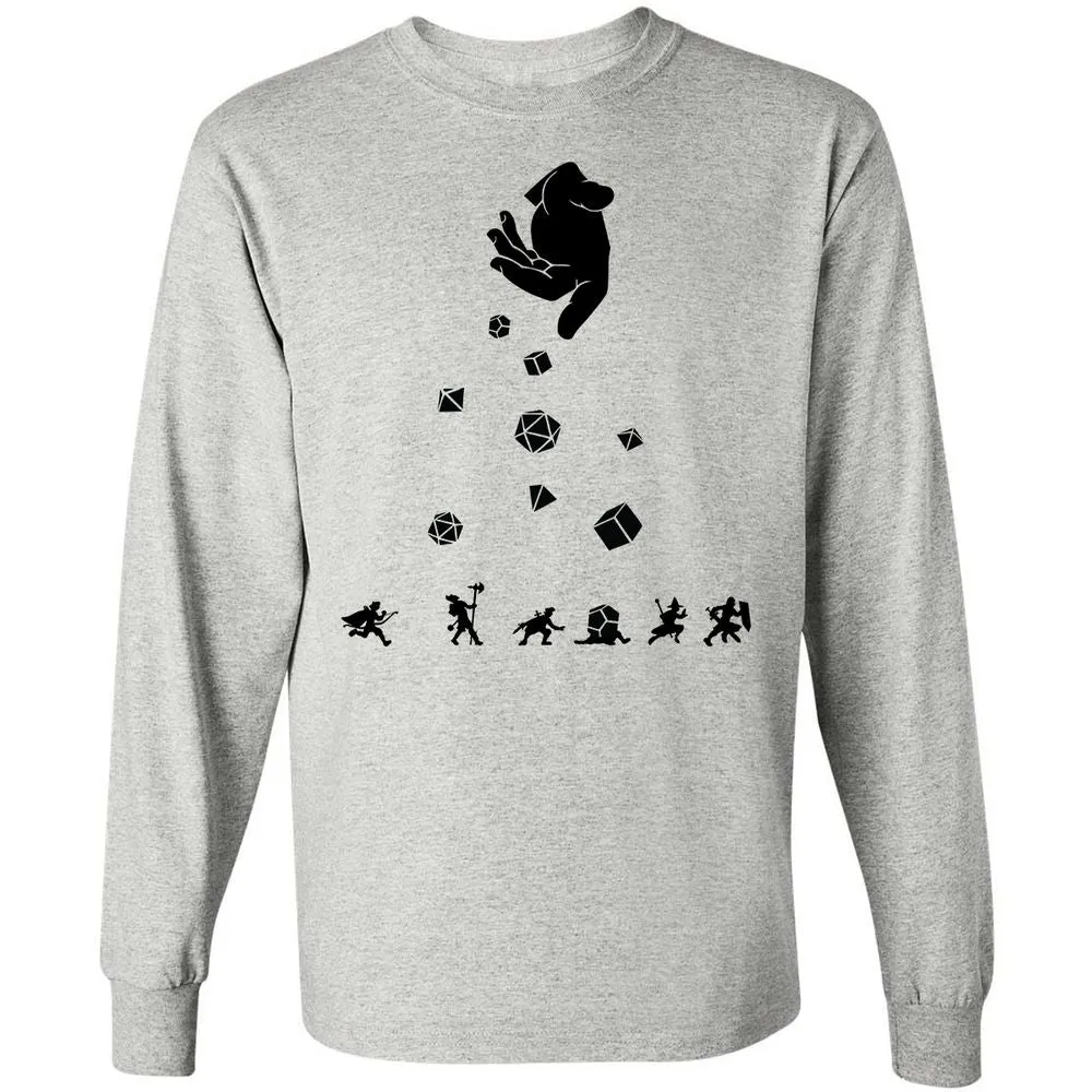 Rocks Fall, Everyone Dice Long Sleeve T-Shirt - Ash - 5