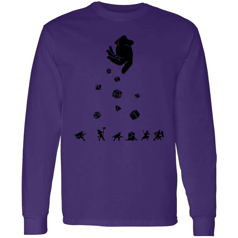 Rocks Fall, Everyone Dice Long Sleeve T-Shirt - Purple - 13