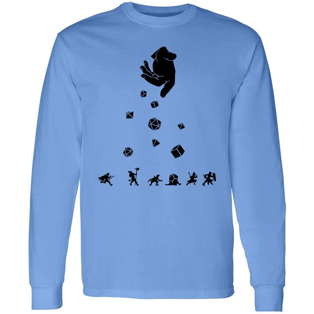 Rocks Fall, Everyone Dice Long Sleeve T-Shirt - Carolina Blue - 2