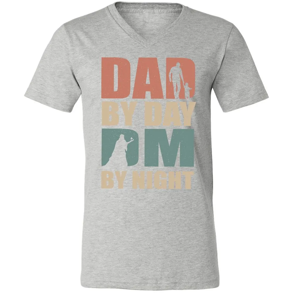 Dad By Day DM By Night - Athletic Heather - 7