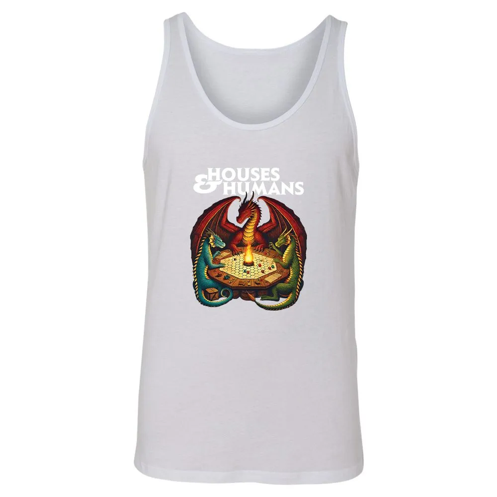 Houses & Humans Unisex Jersey Tank - White - 14