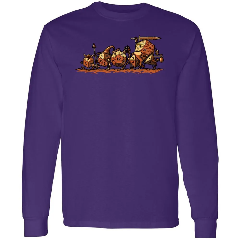 Fellowship Of The Dices Long Sleeve T-Shirt - Purple - 13