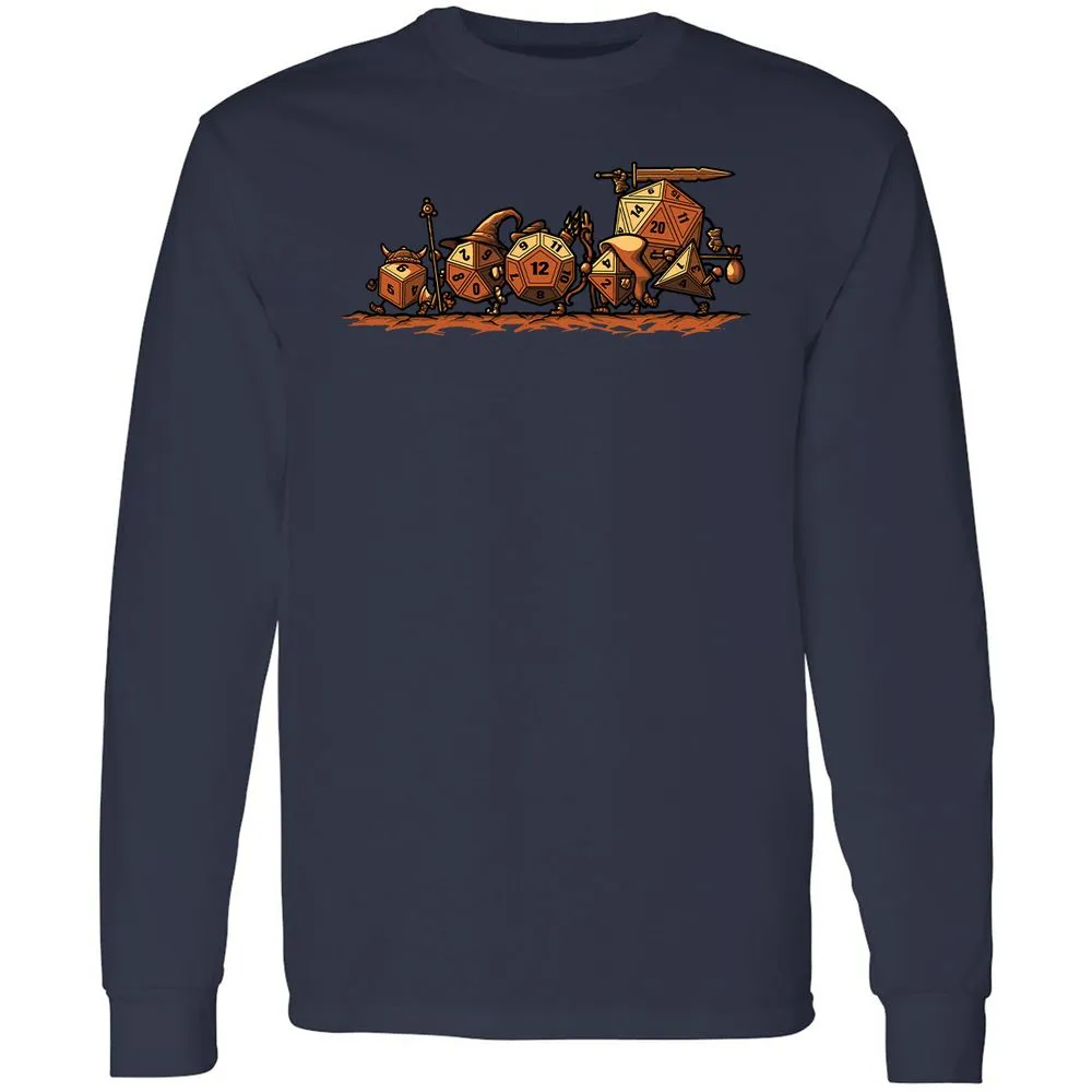 Fellowship Of The Dices Long Sleeve T-Shirt - Navy - 12