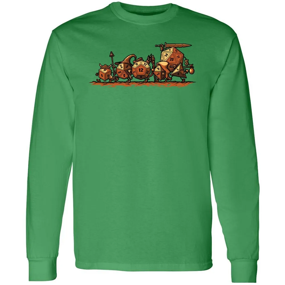 Fellowship Of The Dices Long Sleeve T-Shirt - Irish Green - 10