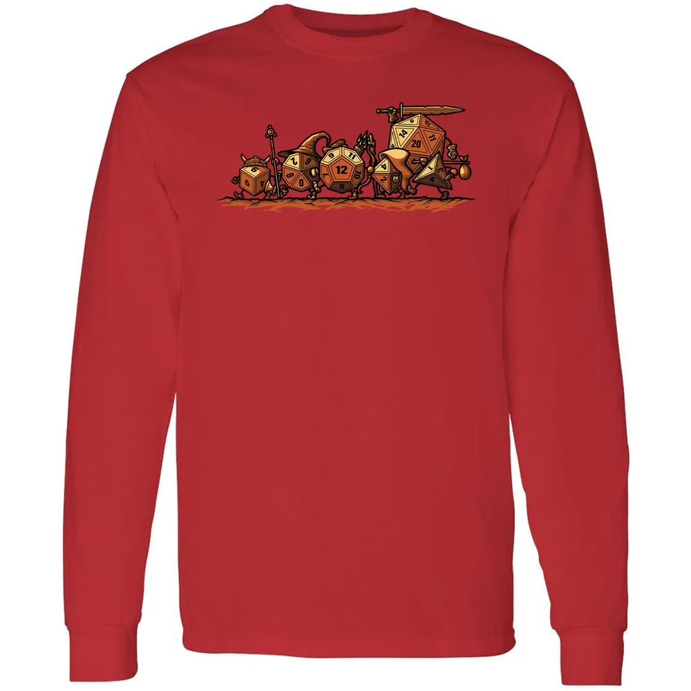 Fellowship Of The Dices Long Sleeve T-Shirt - Red - 14