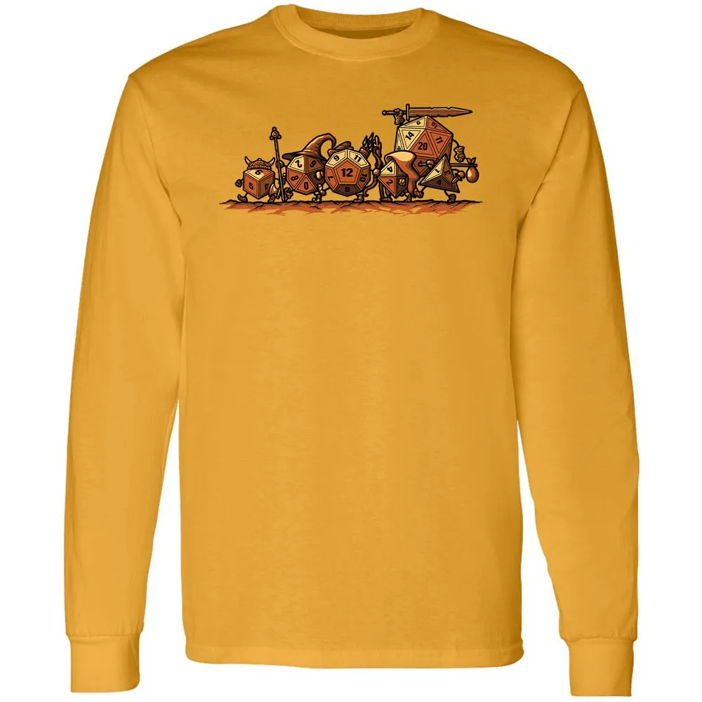 Fellowship Of The Dices Long Sleeve T-Shirt - Gold - 9