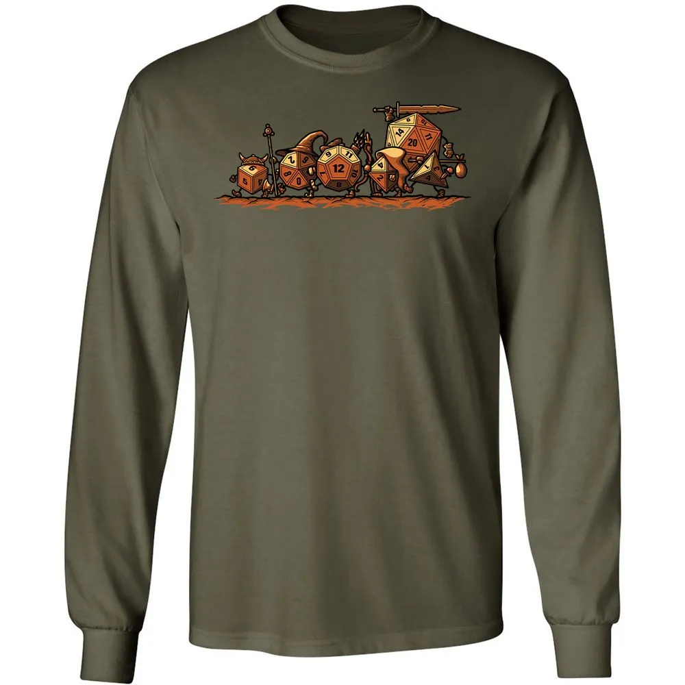 Fellowship Of The Dices Long Sleeve T-Shirt - Military Green - 7
