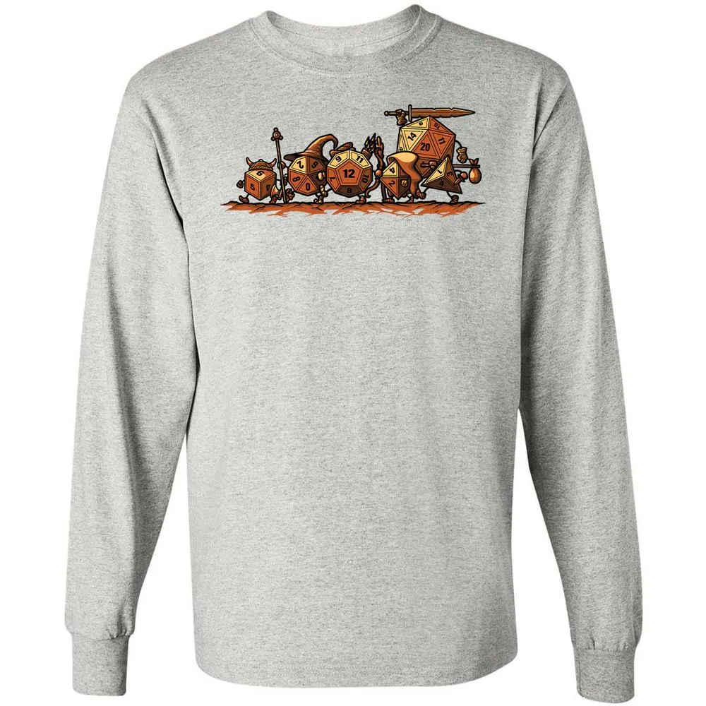 Fellowship Of The Dices Long Sleeve T-Shirt - Ash - 5