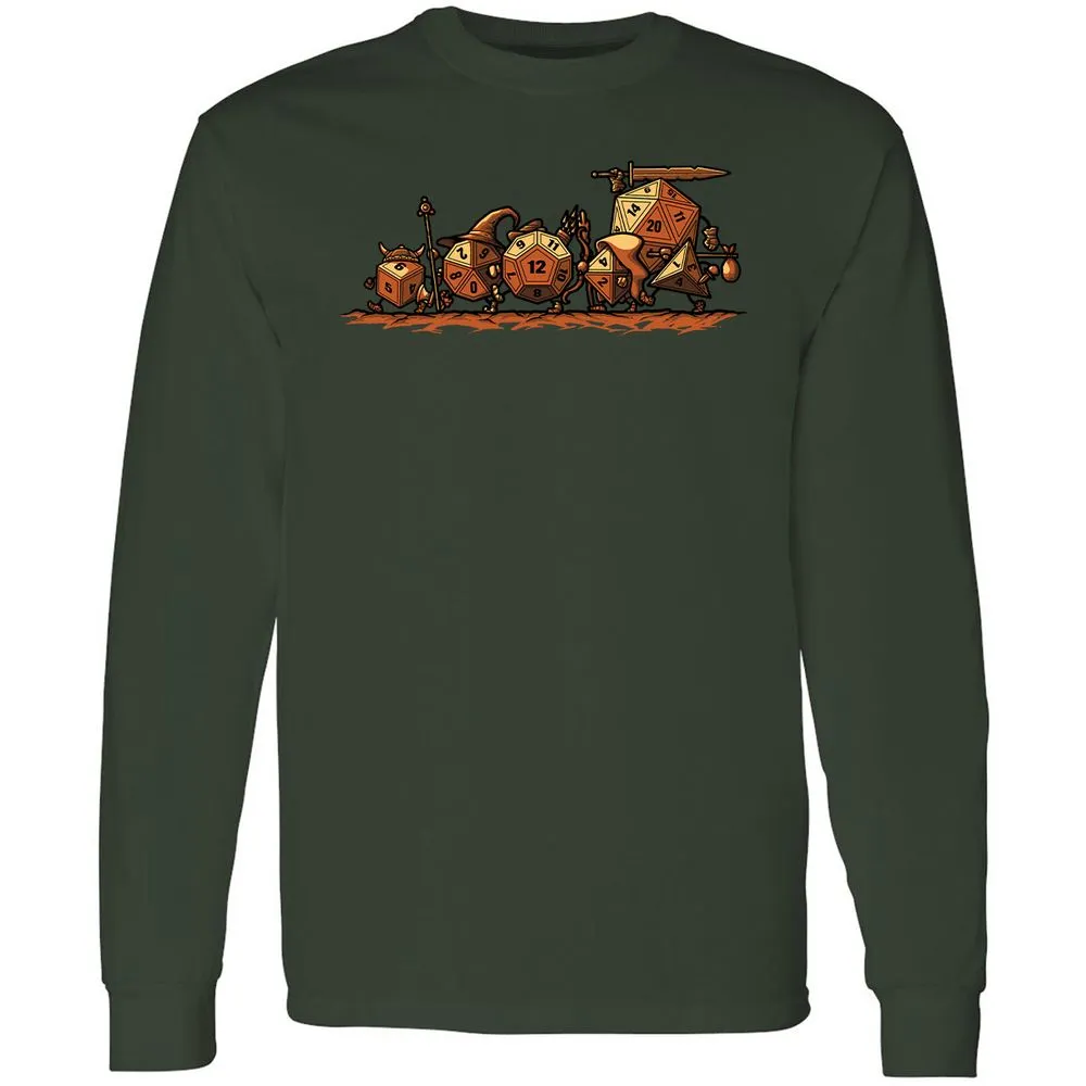 Fellowship Of The Dices Long Sleeve T-Shirt - Forest Green - 8