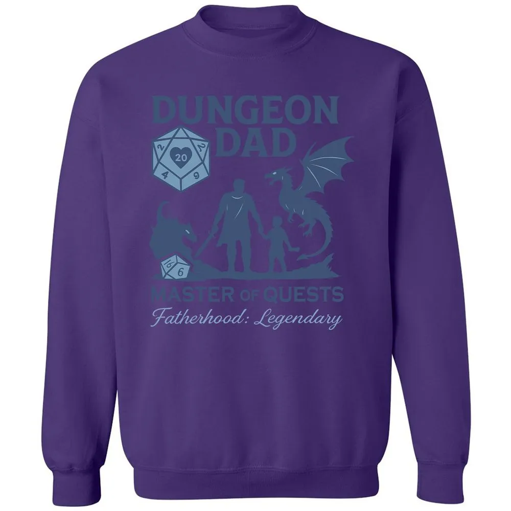 Dungeon Dad Master Of Quests Classic Unisex Sweatshirt - Purple - 6