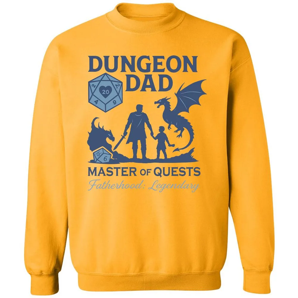 Dungeon Dad Master Of Quests Classic Unisex Sweatshirt - Gold - 11