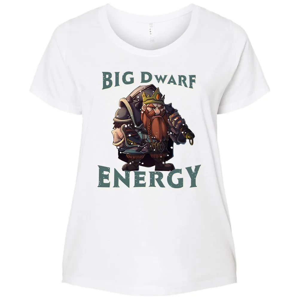 Big Dwarf Energy Ladies Curvy Jersey - White - 6