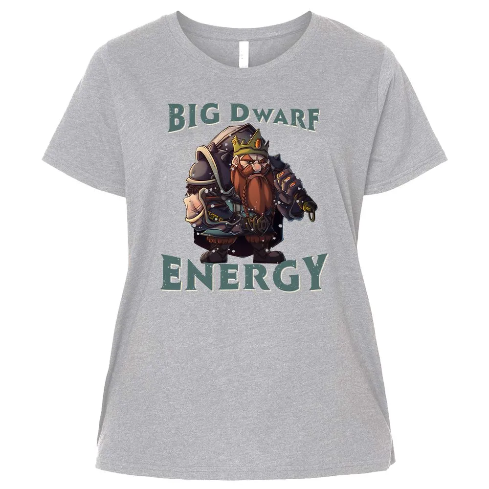 Big Dwarf Energy Ladies Curvy Jersey - Heather - 3