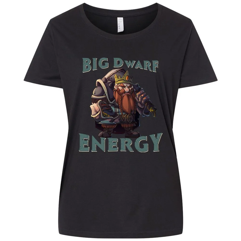 Big Dwarf Energy Ladies Curvy Jersey - Blended Black - 1