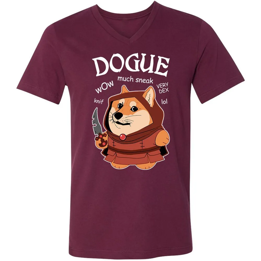 Dogue Class Unisex V-Neck T-Shirt - Maroon - 6