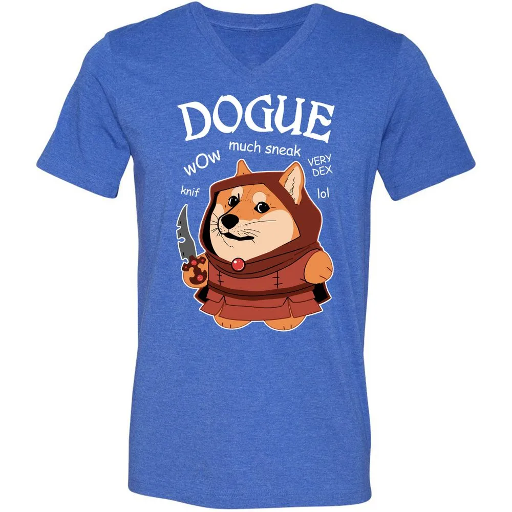 Dogue Class Unisex V-Neck T-Shirt - Heather True Royal - 14