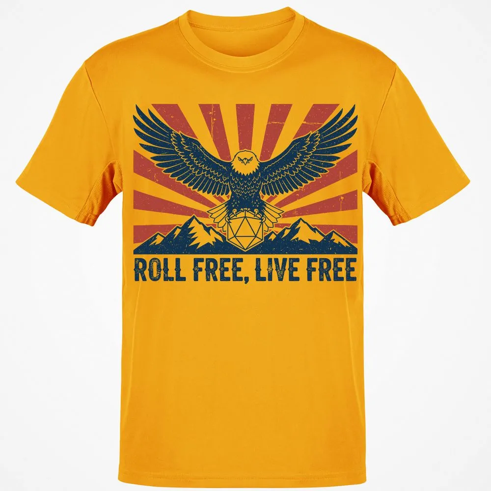 Roll Free, Live Free Classic Unisex T-Shirt - Gold - 4
