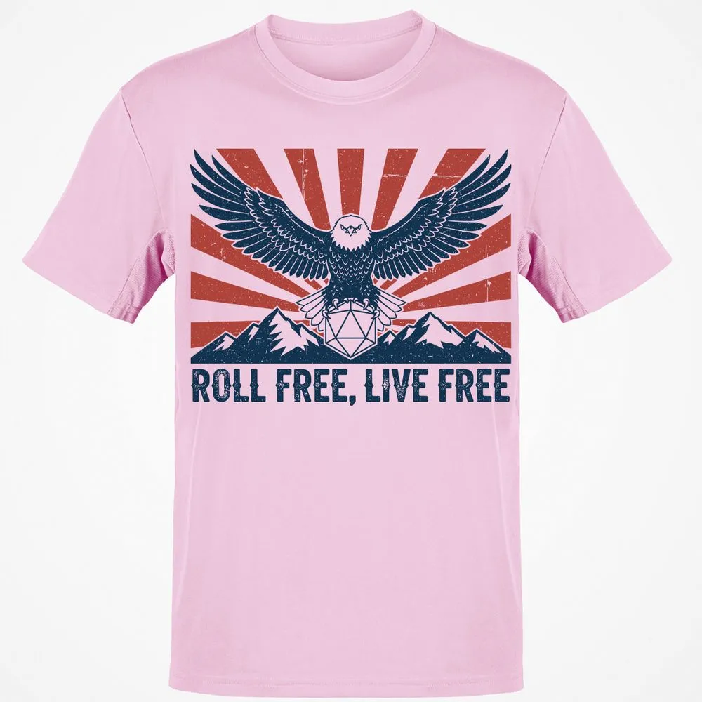 Roll Free, Live Free Classic Unisex T-Shirt - Light Pink - 5