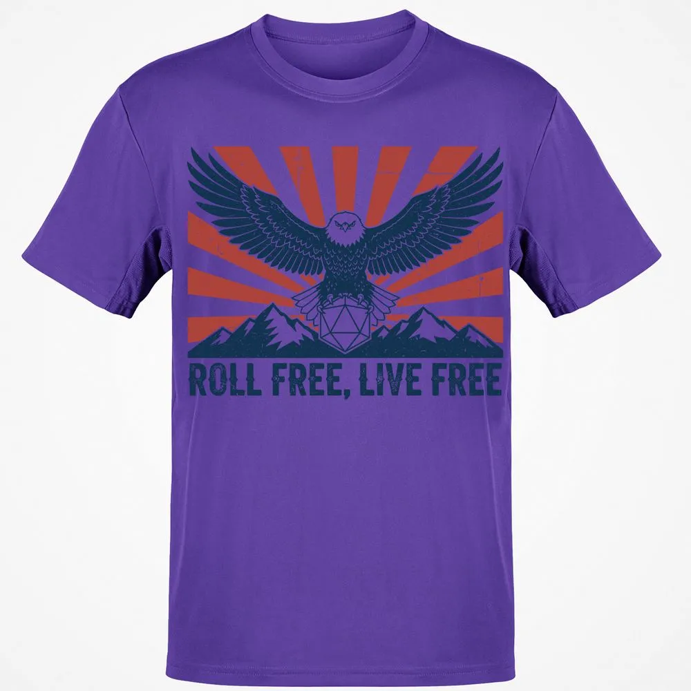 Roll Free, Live Free Classic Unisex T-Shirt - Purple - 9