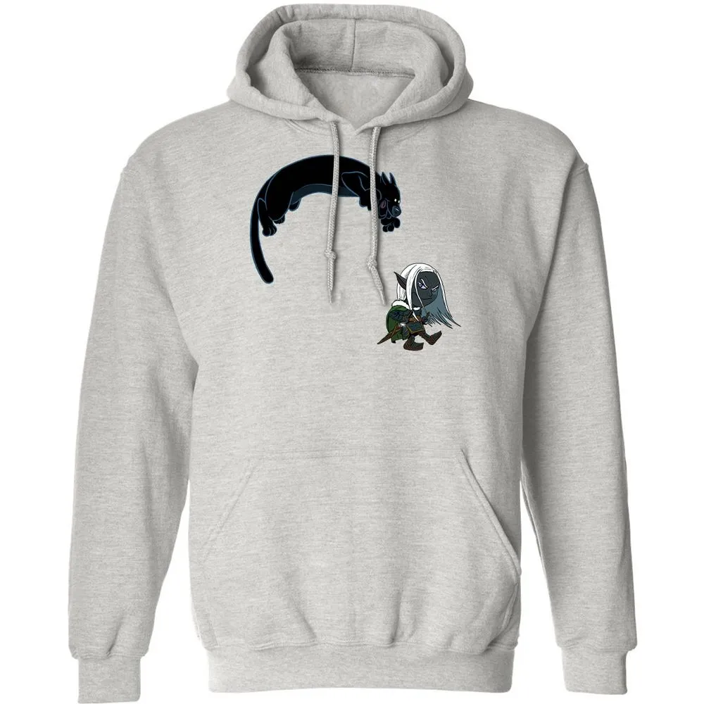Drizzt And Guenhwyvar Classic Unisex Hoodie - Ash - 2