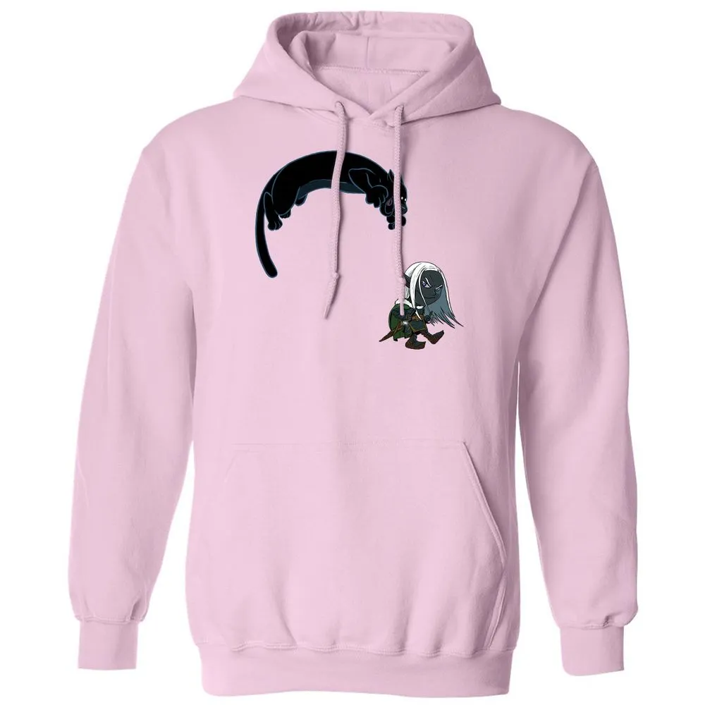 Drizzt And Guenhwyvar Classic Unisex Hoodie - Light Pink - 3