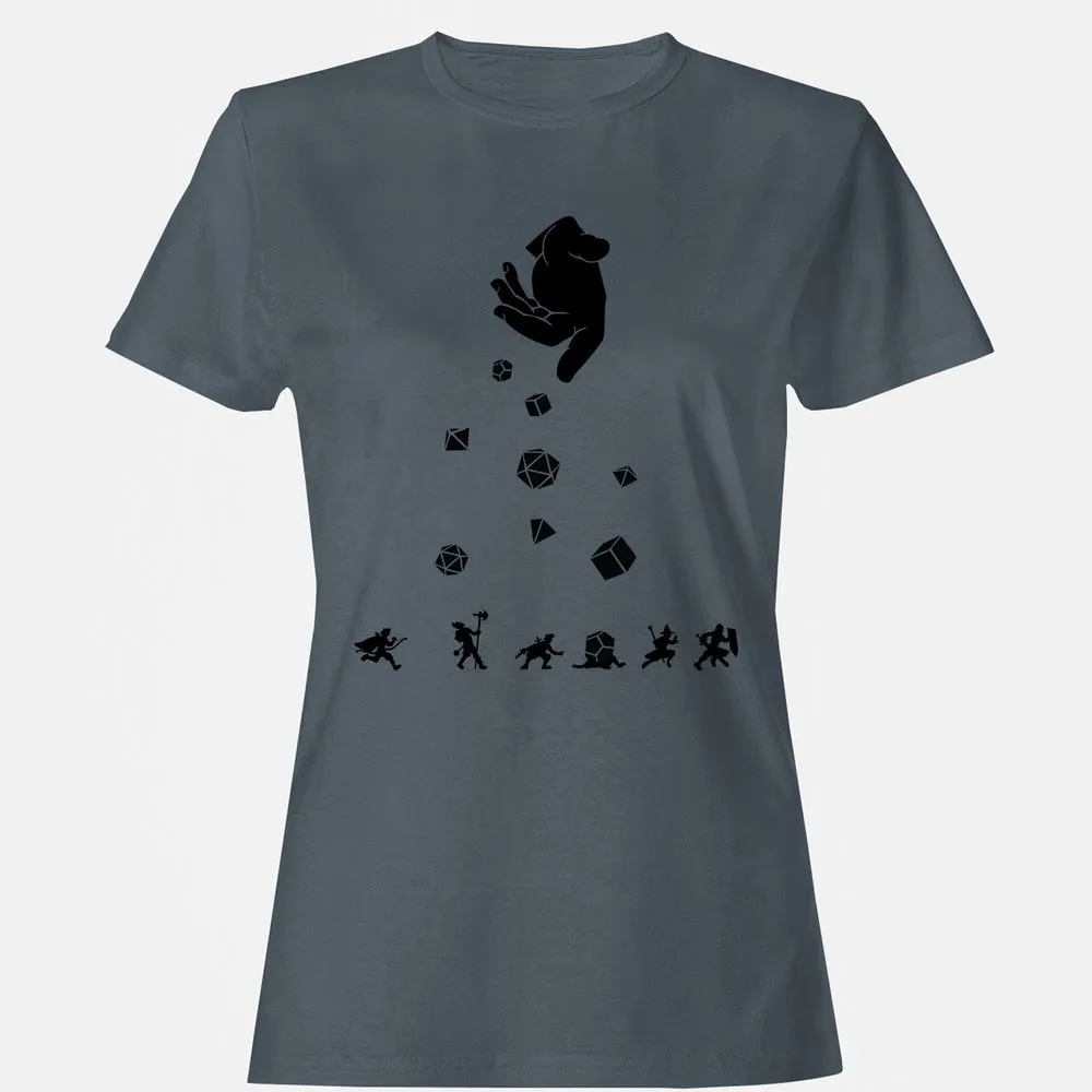 Rocks Fall, Everyone Dice Women's T-Shirt - Charcoal - 3