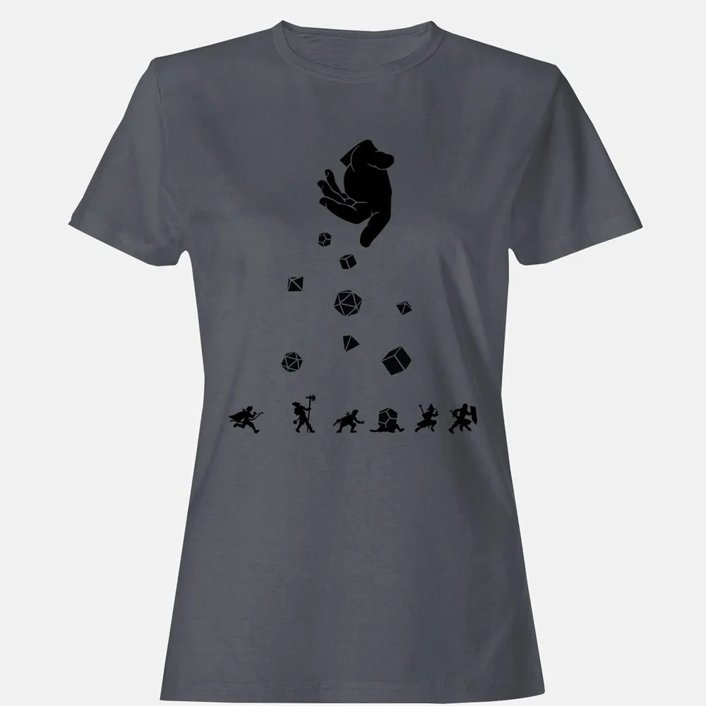 Rocks Fall, Everyone Dice Women's T-Shirt - Dark Heather - 5