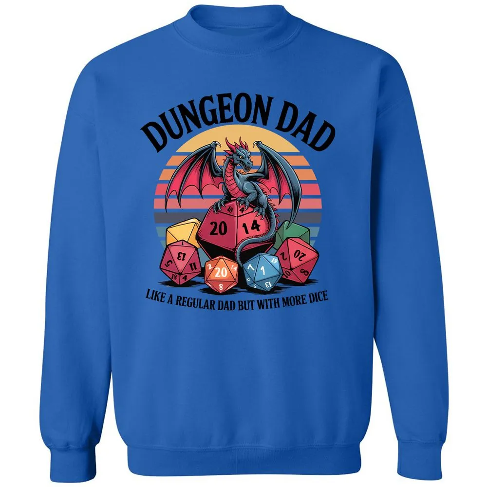 Dungeon Dad With More Dice Classic Unisex Sweatshirt - Royal - 9