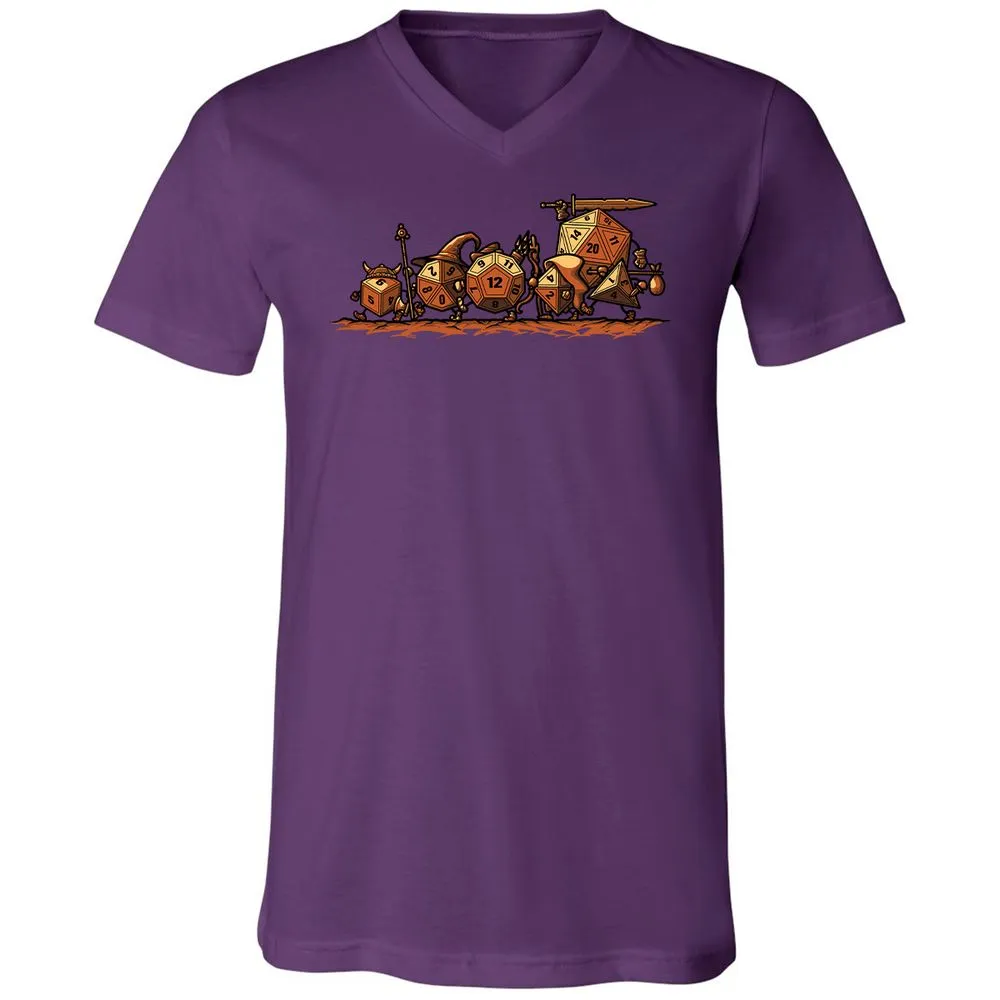 Fellowship Of The Dices Unisex V-Neck T-Shirt - Team Purple - 2