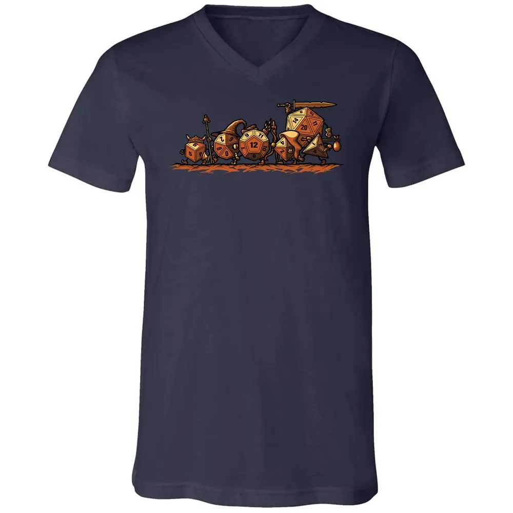 Fellowship Of The Dices Unisex V-Neck T-Shirt - Navy - 9