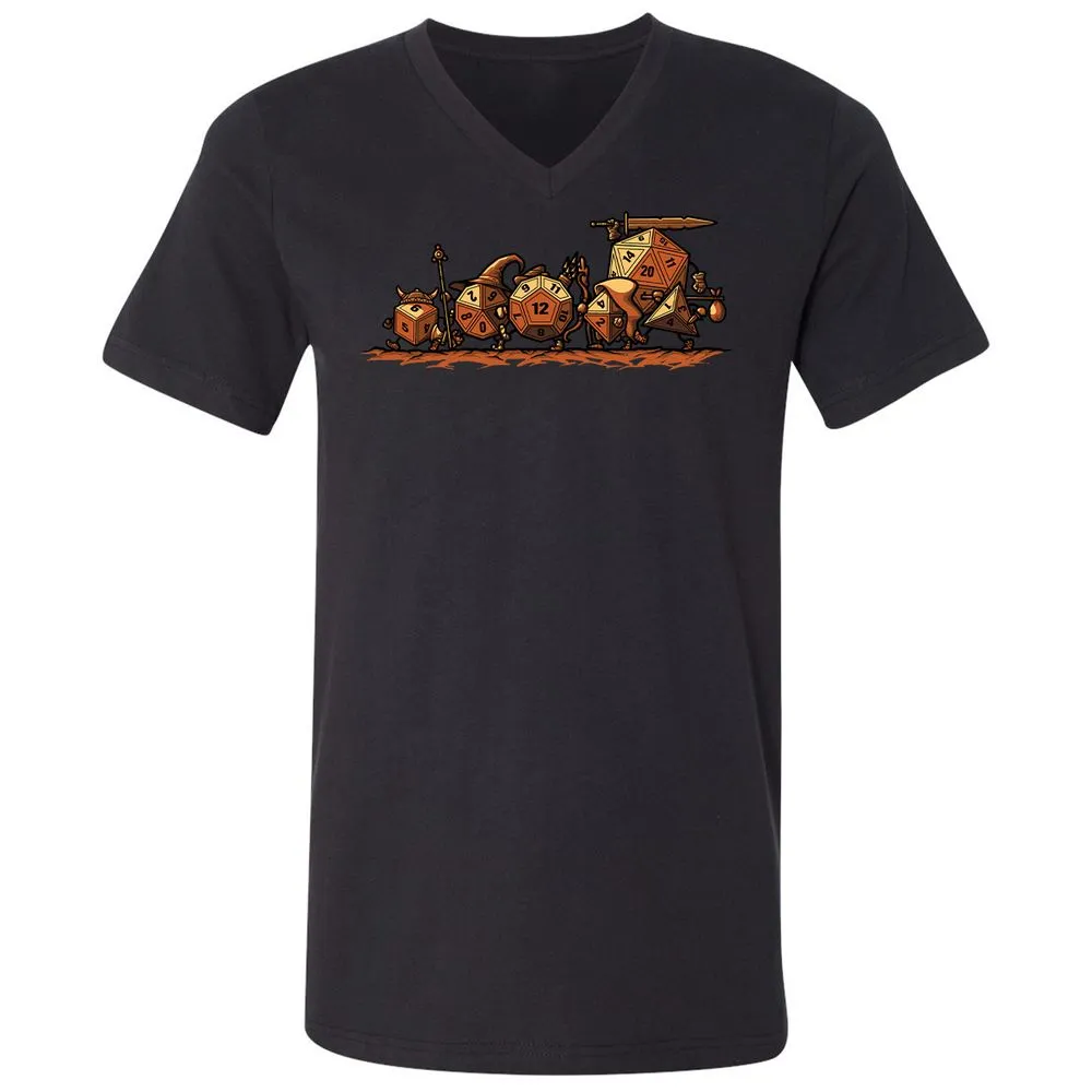 Fellowship Of The Dices Unisex V-Neck T-Shirt - Black - 16