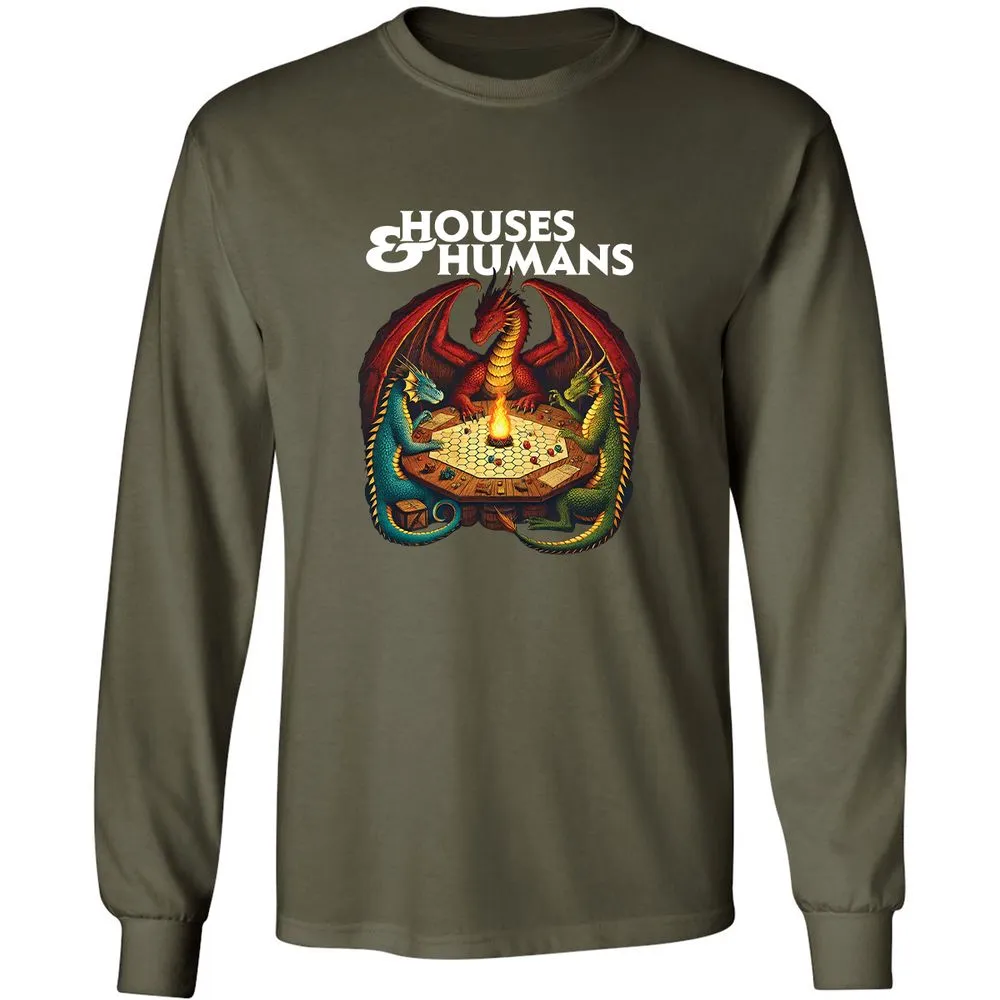 Houses & Humans Long Sleeve T-Shirt - Military Green - 16