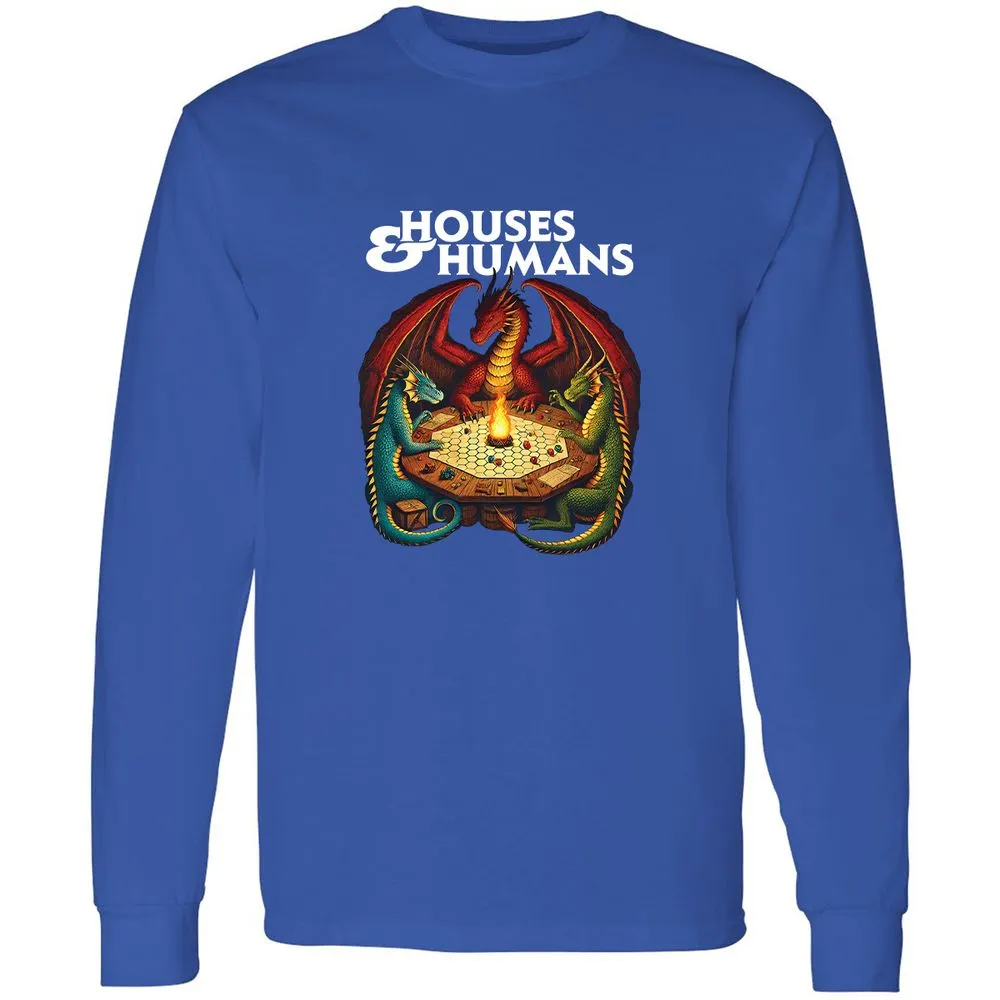 Houses & Humans Long Sleeve T-Shirt - Royal - 8