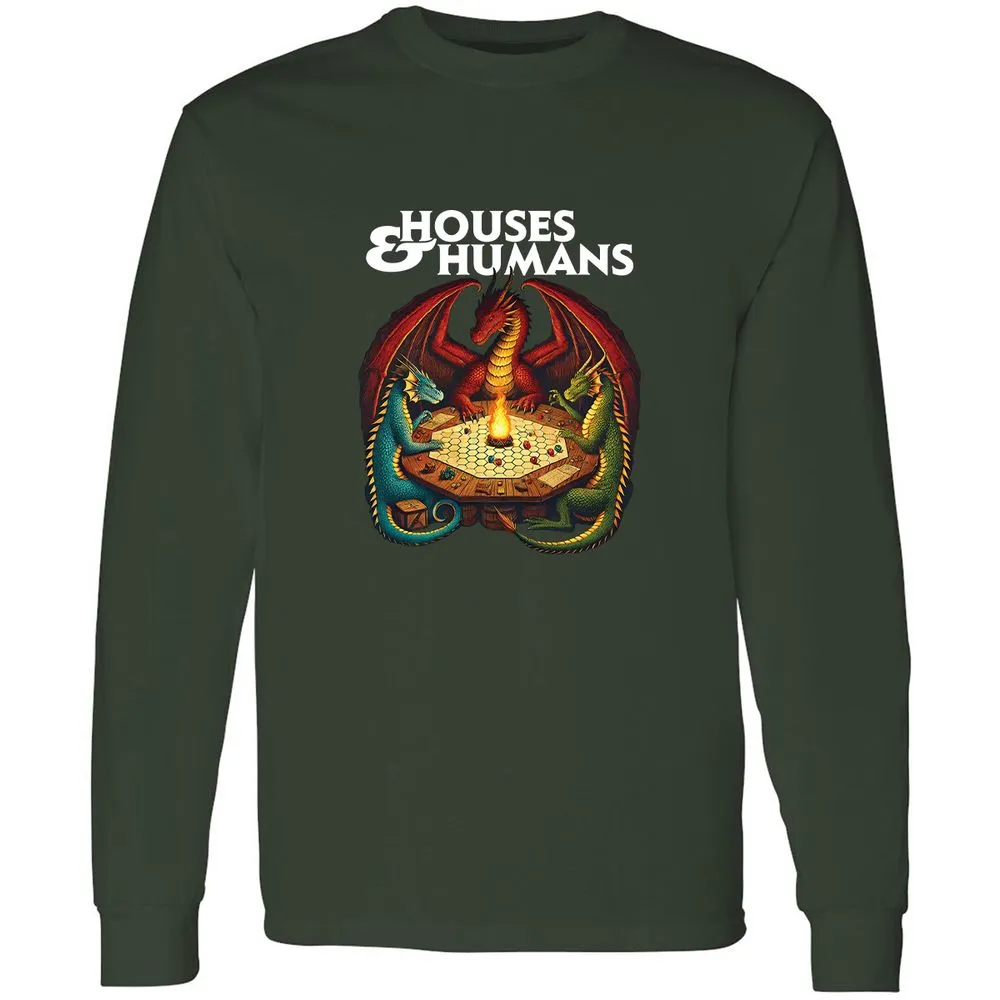 Houses & Humans Long Sleeve T-Shirt - Forest Green - 4