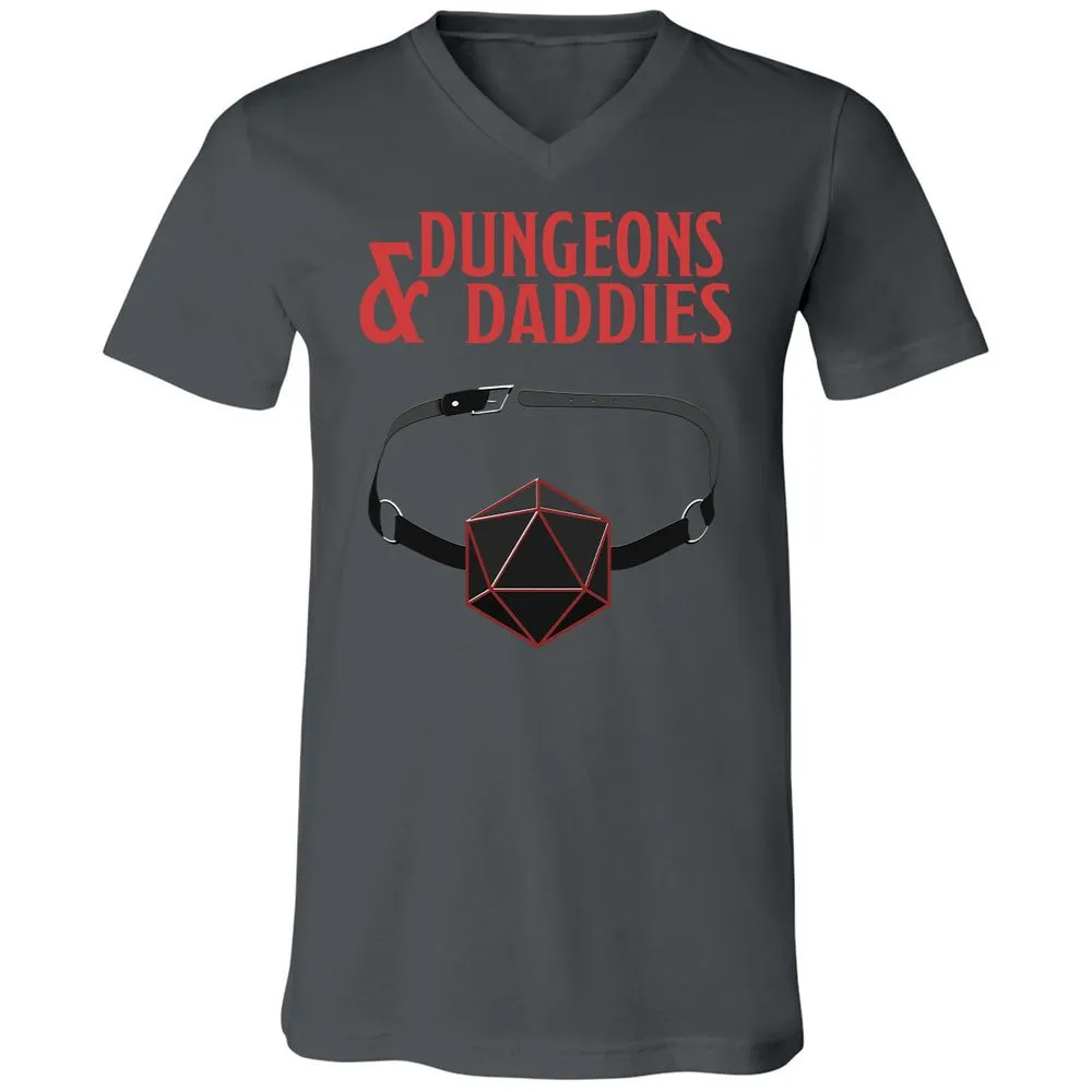Dungeons And Daddies Unisex V-Neck T-Shirt - Asphalt - 12