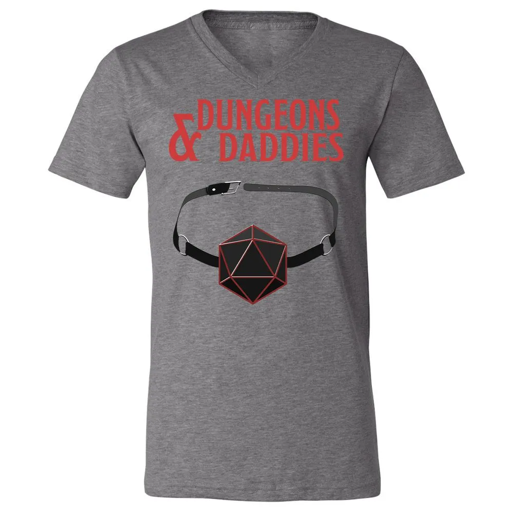 Dungeons And Daddies Unisex V-Neck T-Shirt - Deep Heather - 13