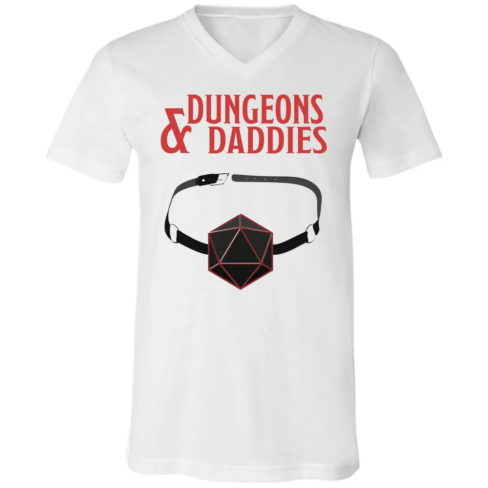 Dungeons And Daddies Unisex V-Neck T-Shirt - White - 5