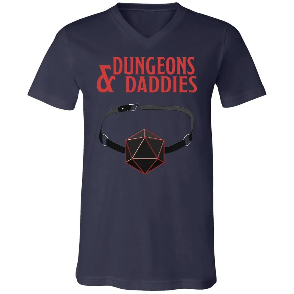 Dungeons And Daddies Unisex V-Neck T-Shirt - Navy - 2
